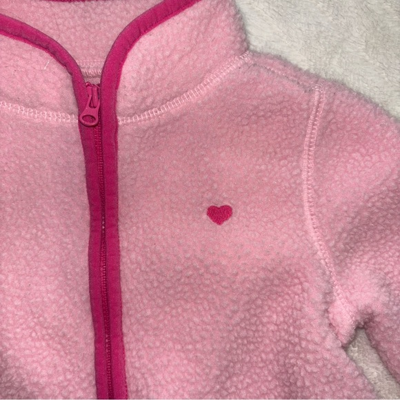 💟 Pink Fleece Zip-Up Jacket - Picture 2 of 5